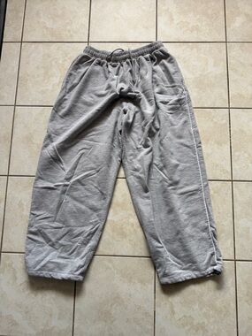 Iets Frans Gray Fleece Sweatpants w Adjustable Bottom